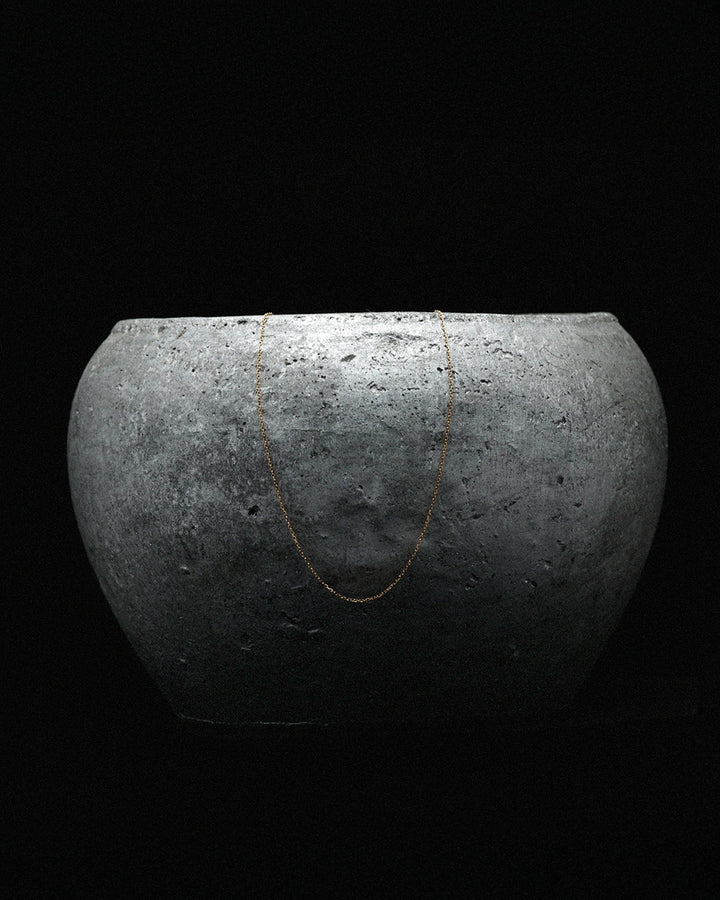 316L thin cut chain necklace #N103