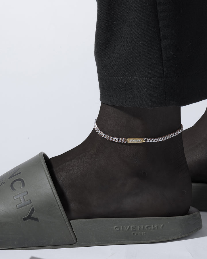 316L zilconia anklet #B24