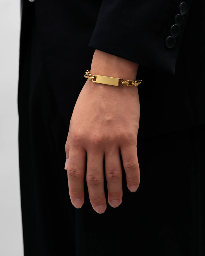 316L id chain bracelet ＃B49