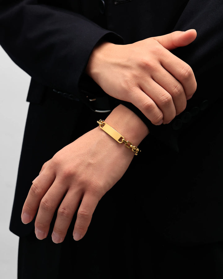 316L id chain bracelet ＃B49