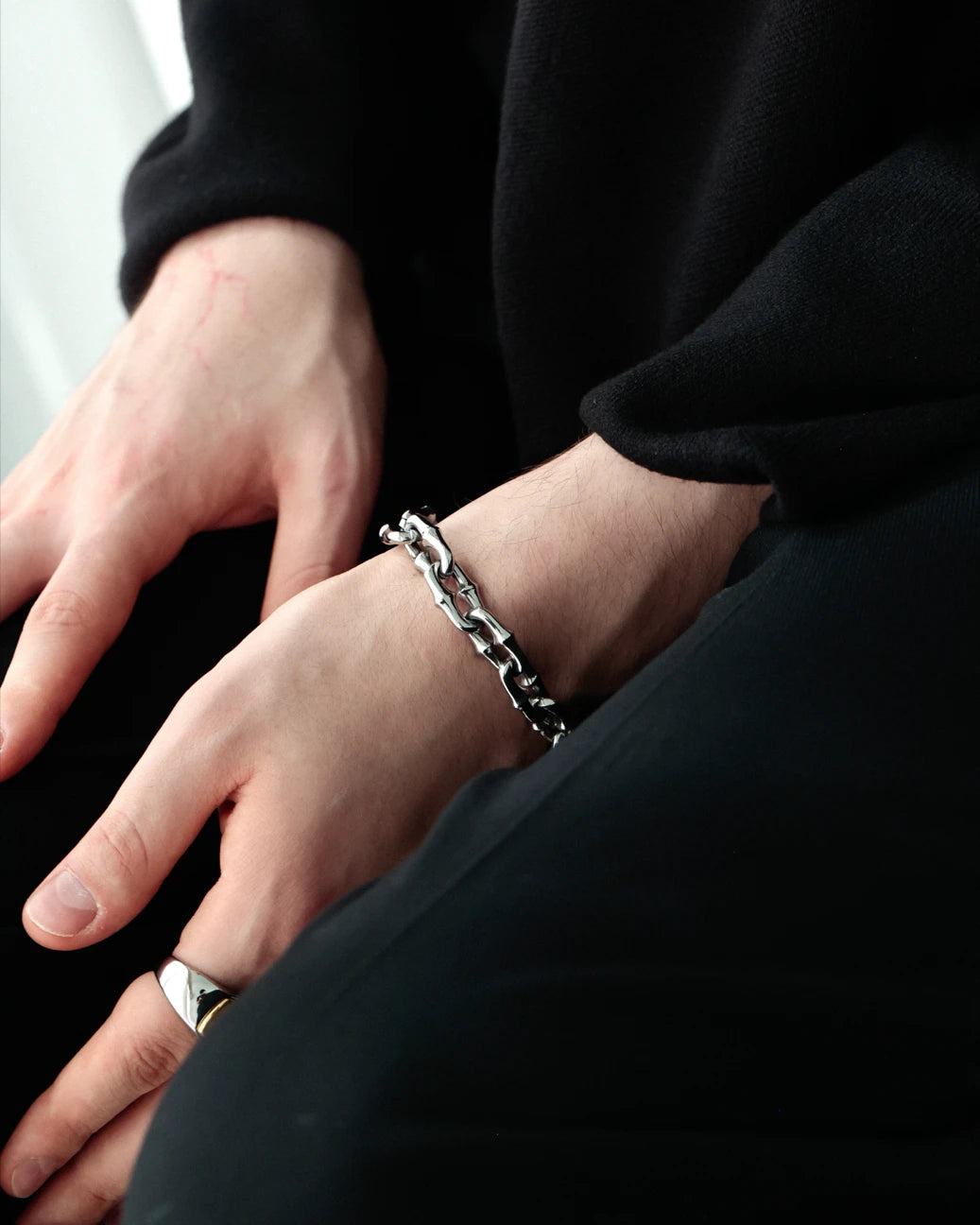 316L spiky chain bracelet #B64