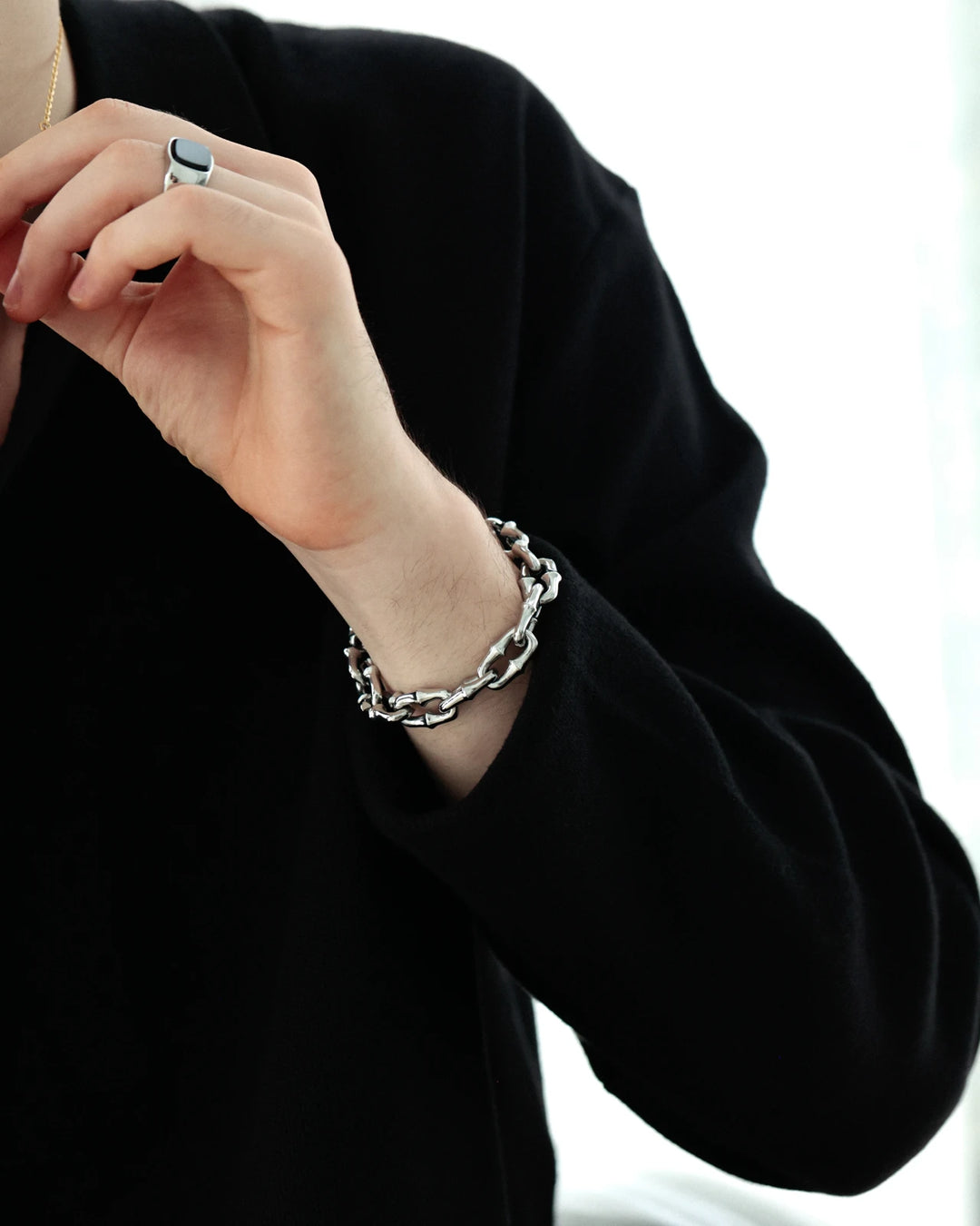 316L spiky chain bracelet #B64