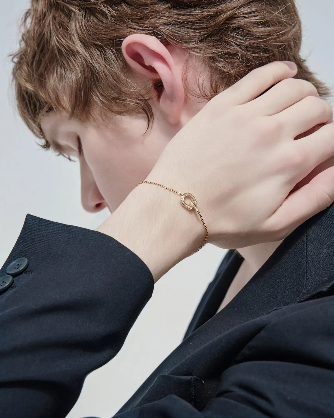 s925 compact horseshoe bracelet #B71