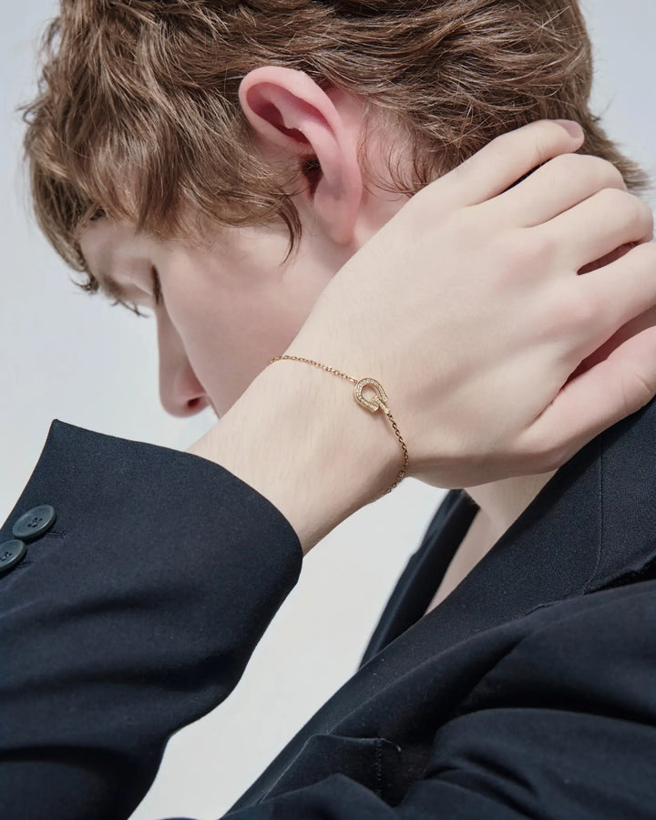 s925 compact horseshoe bracelet #B71