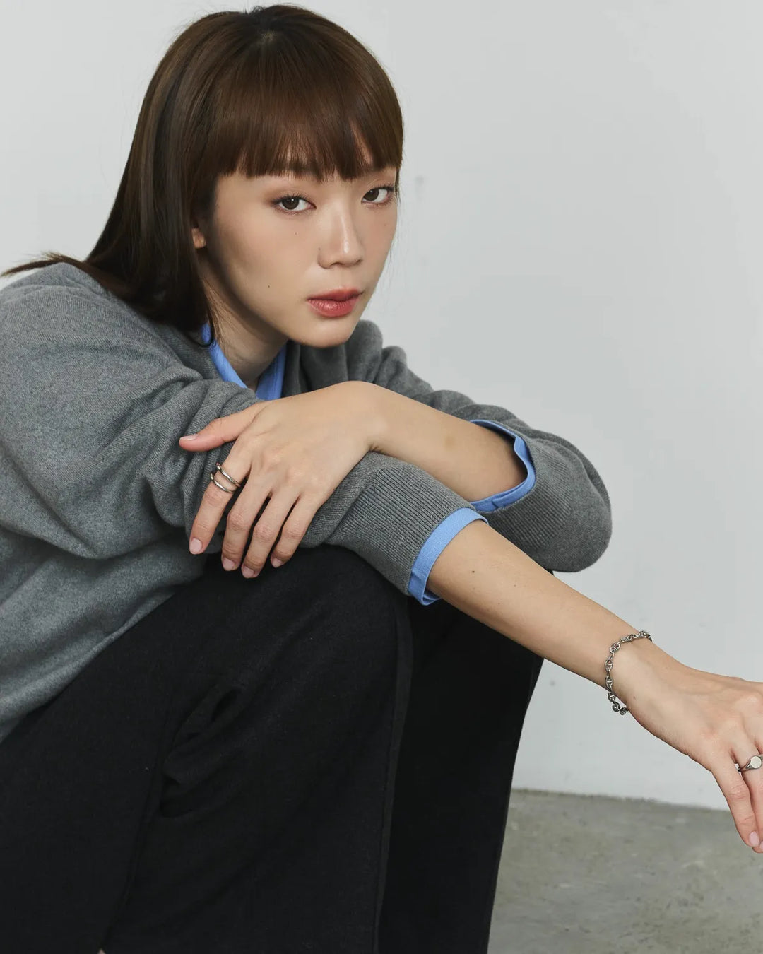 316L double line ring #R68