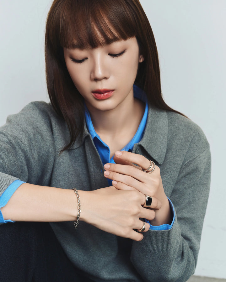 316L double line ring #R68