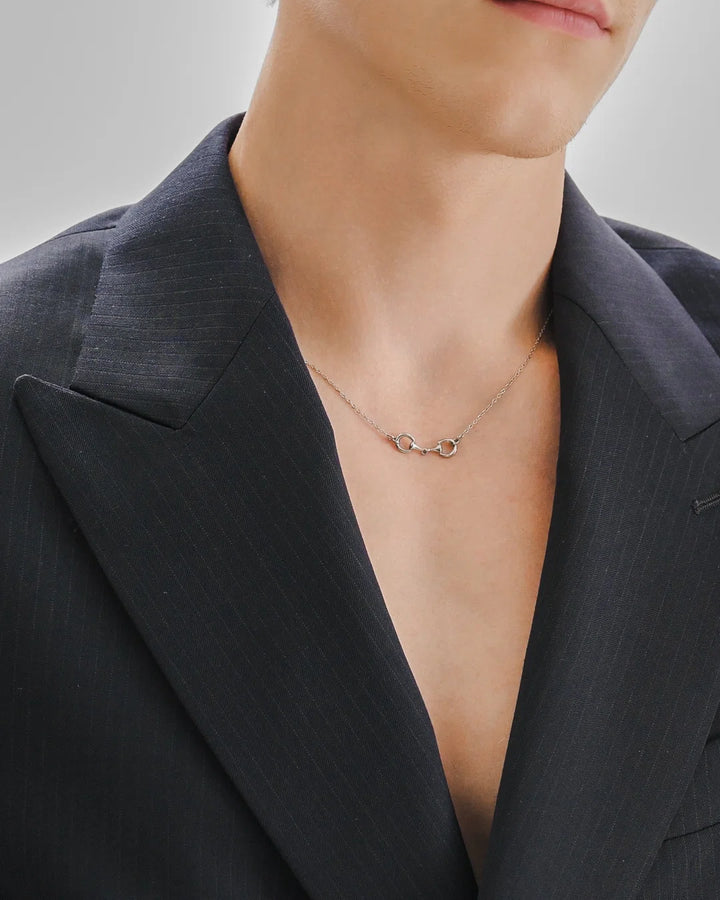 316L horse bit necklace #N112