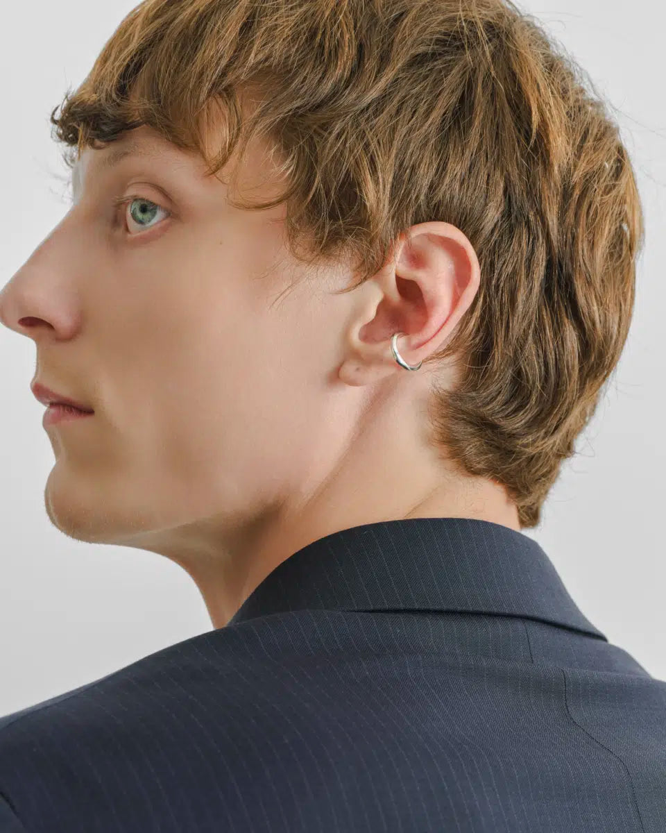 s925 cut earcuff #P28
