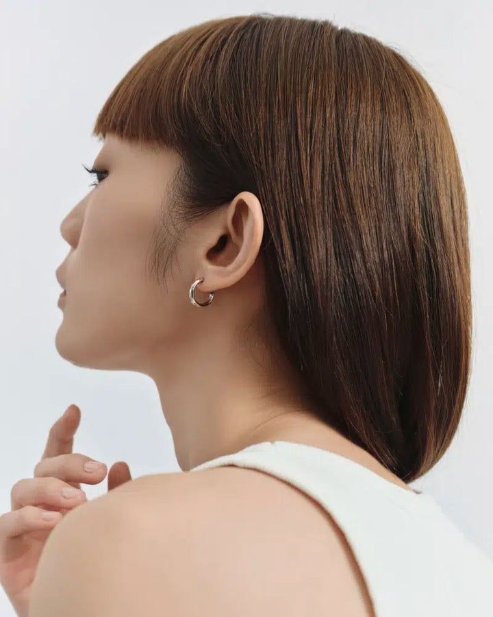 s925 cut hoop pierce #P30