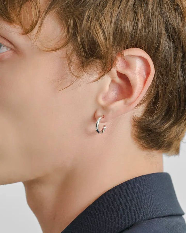 s925 cut hoop pierce #P30