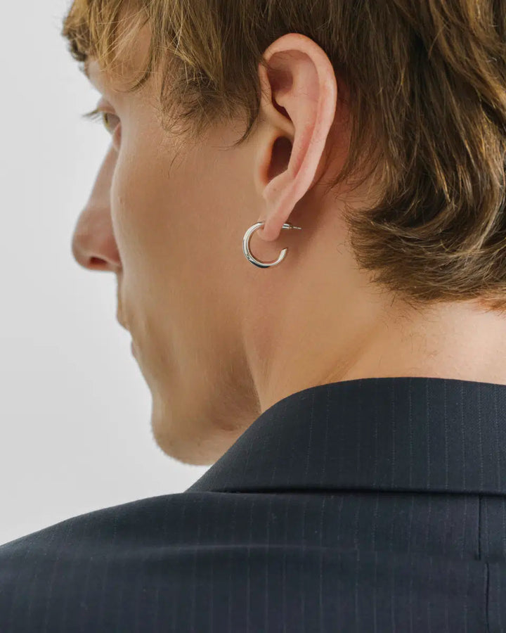 s925 cut hoop pierce #P30