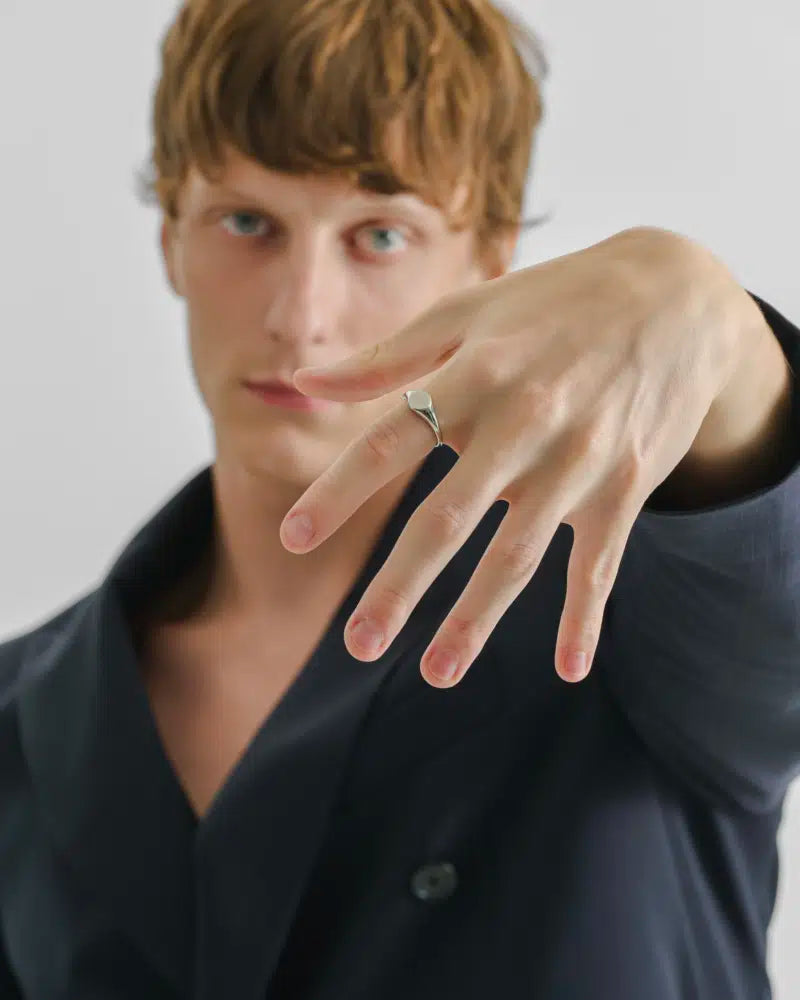 316L compact signet ring #R65
