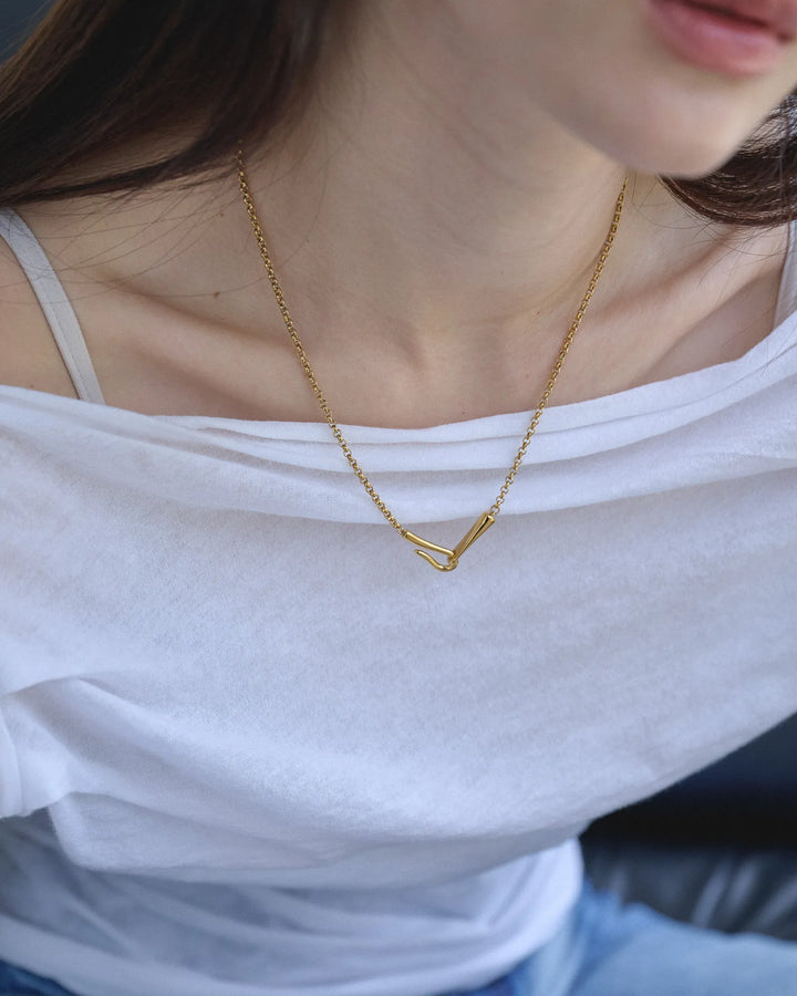 316L hook necklace #N111