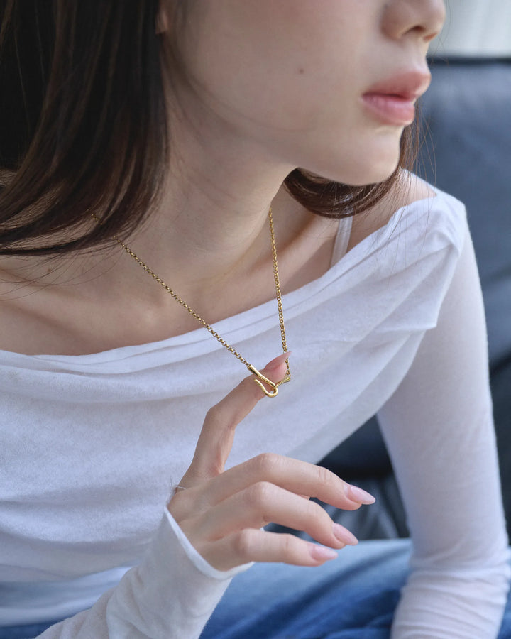 316L hook necklace #N111