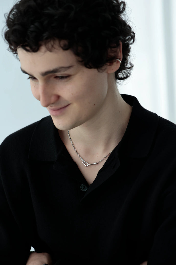 316L hook necklace #N111