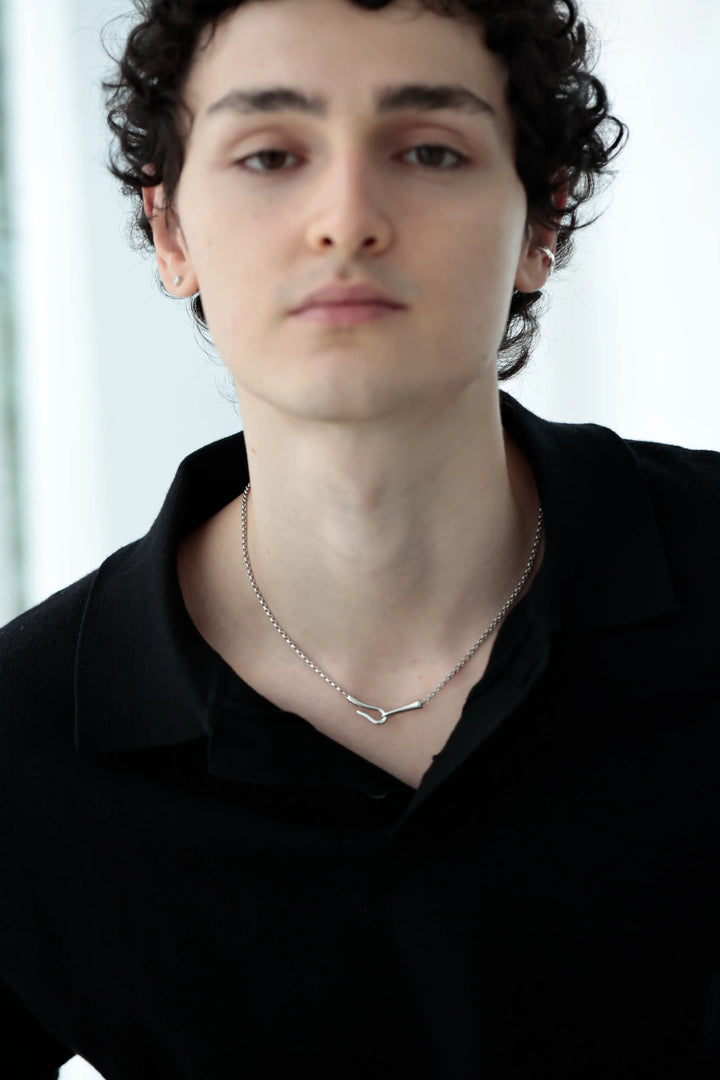 316L hook necklace #N111