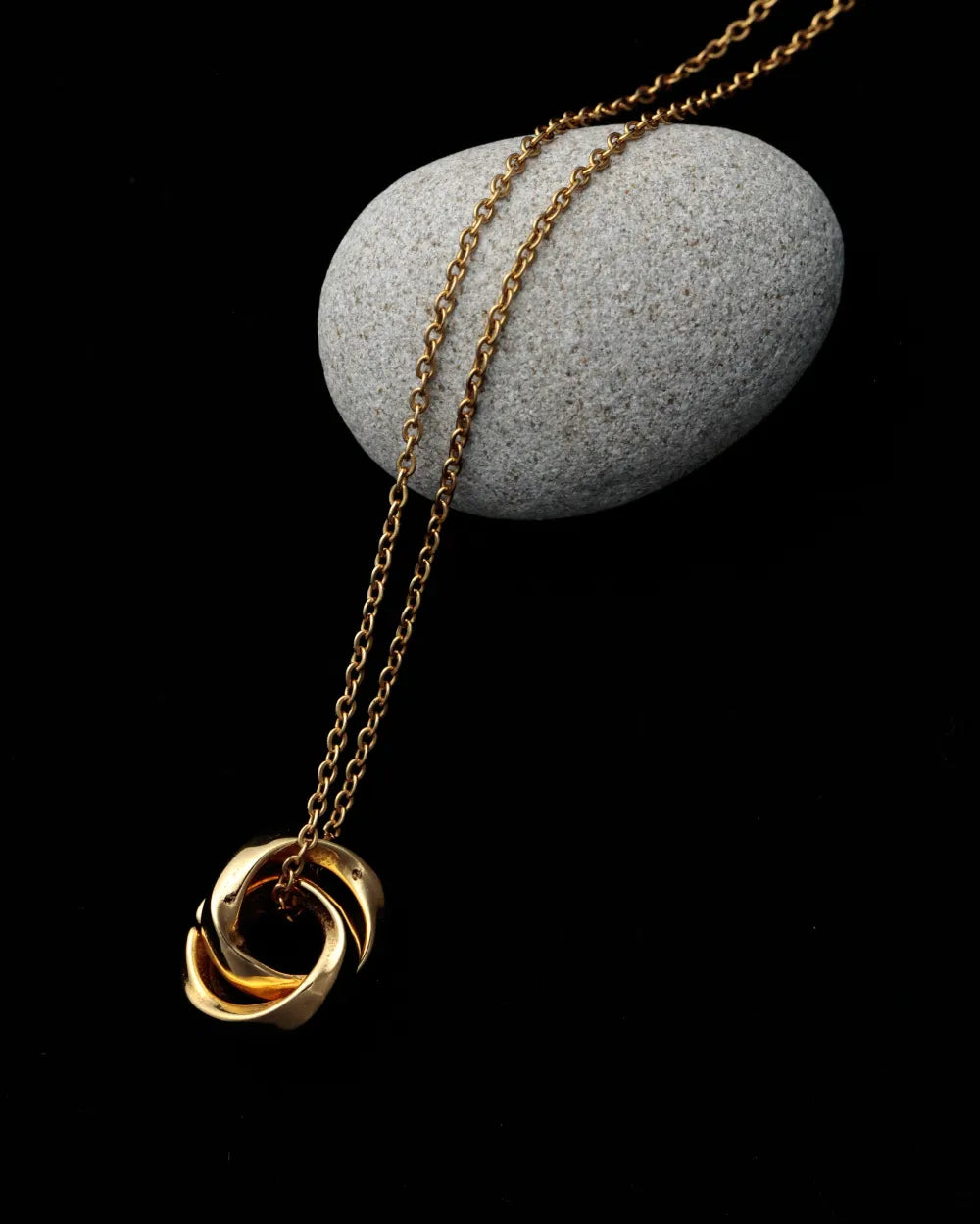 LOSEFORD カット ダブルリング ネックレス 316Lステンレス メンズ ネックレス