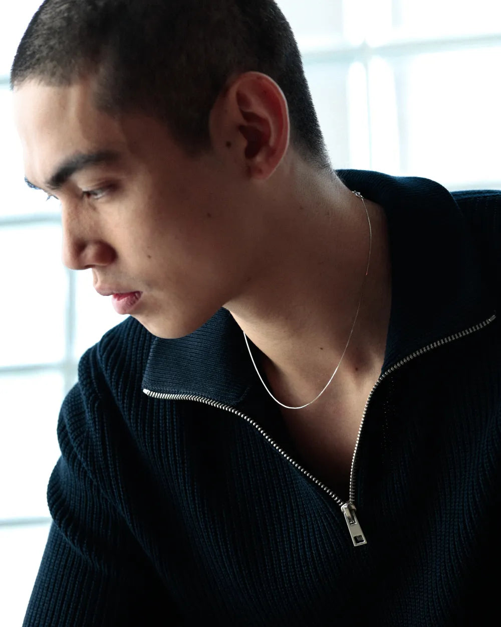 LOSEFORD ボックスチェーンネックレス s925シルバー メンズ ネックレス