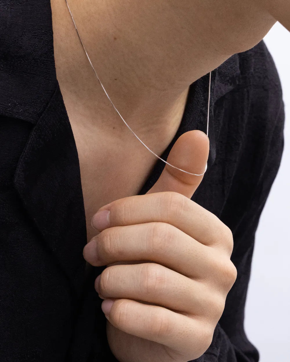 LOSEFORD ボックスチェーンネックレス s925シルバー メンズ ネックレス