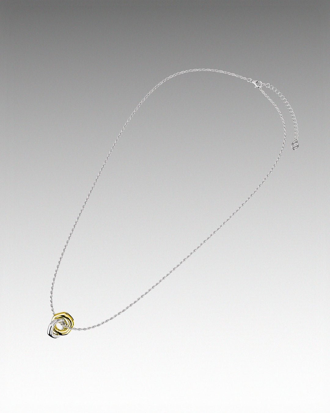 LOSEFORD ダブルリングネックレス s925シルバー メンズ ネックレス
