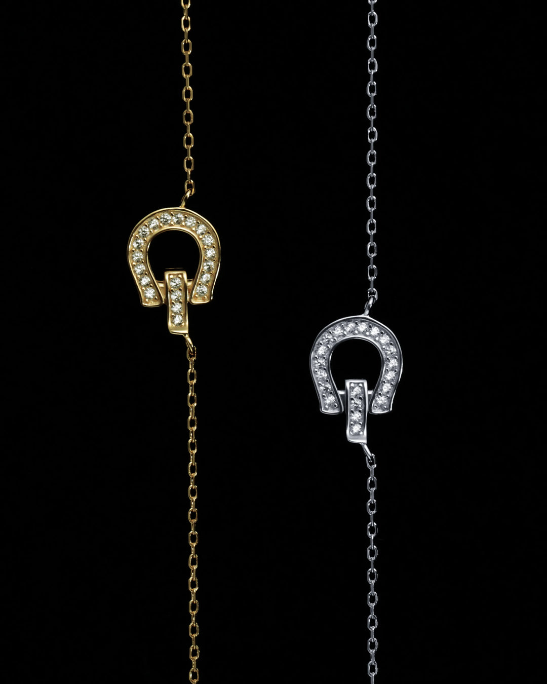 s925 compact horseshoe necklace #N119