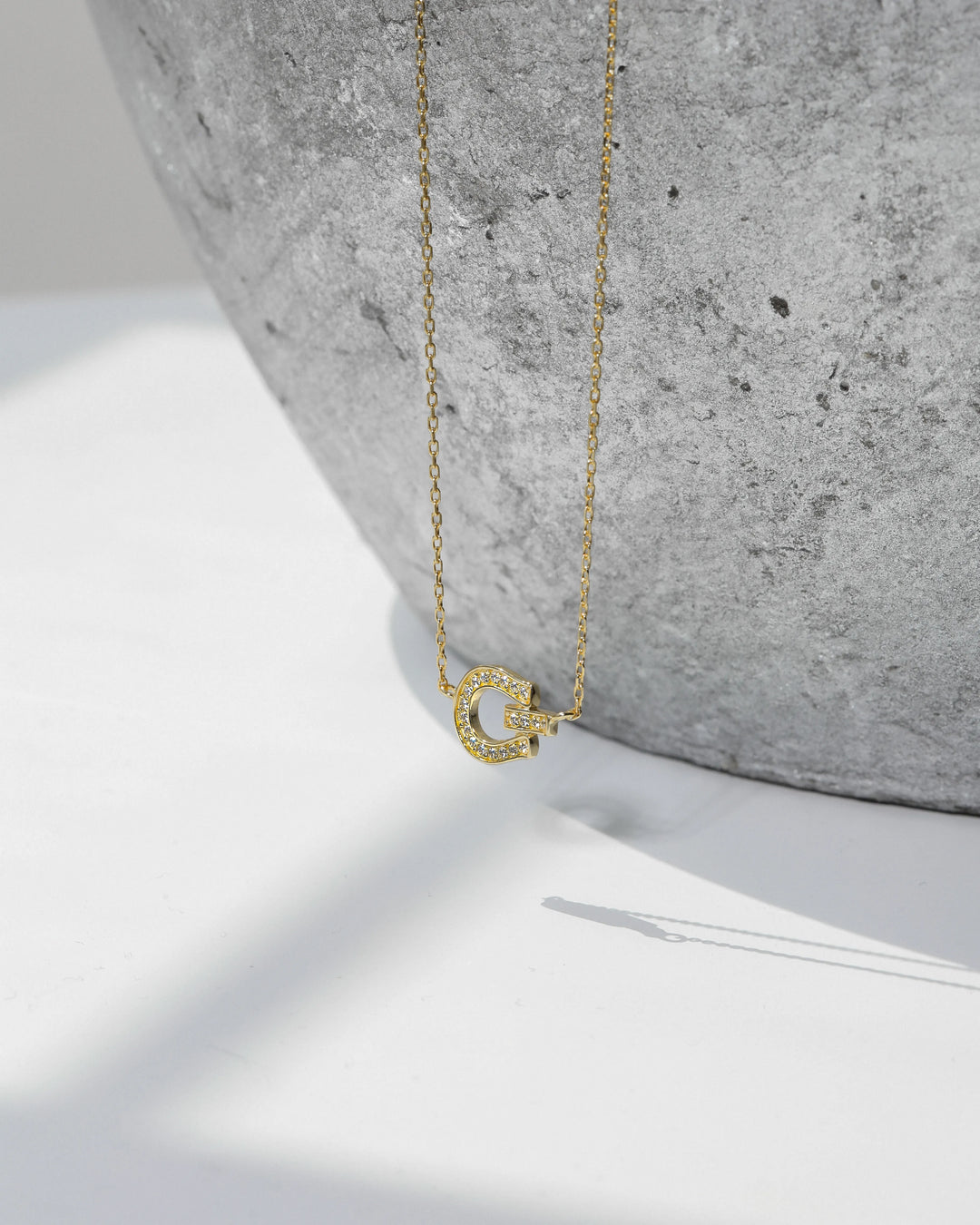 s925 compact horseshoe necklace #N119