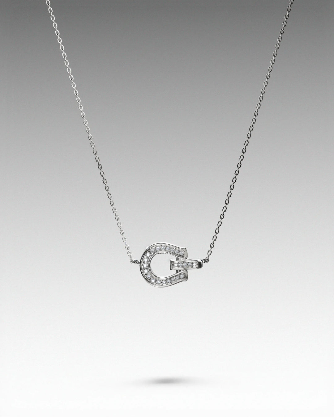 s925 compact horseshoe necklace #N119
