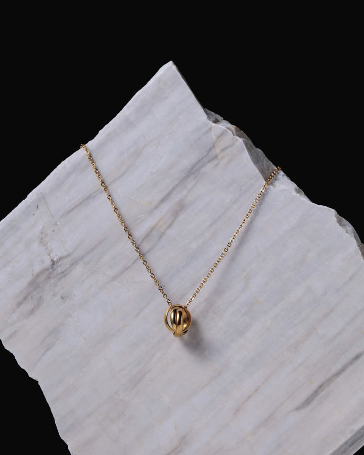 316L triple ring necklace #N125