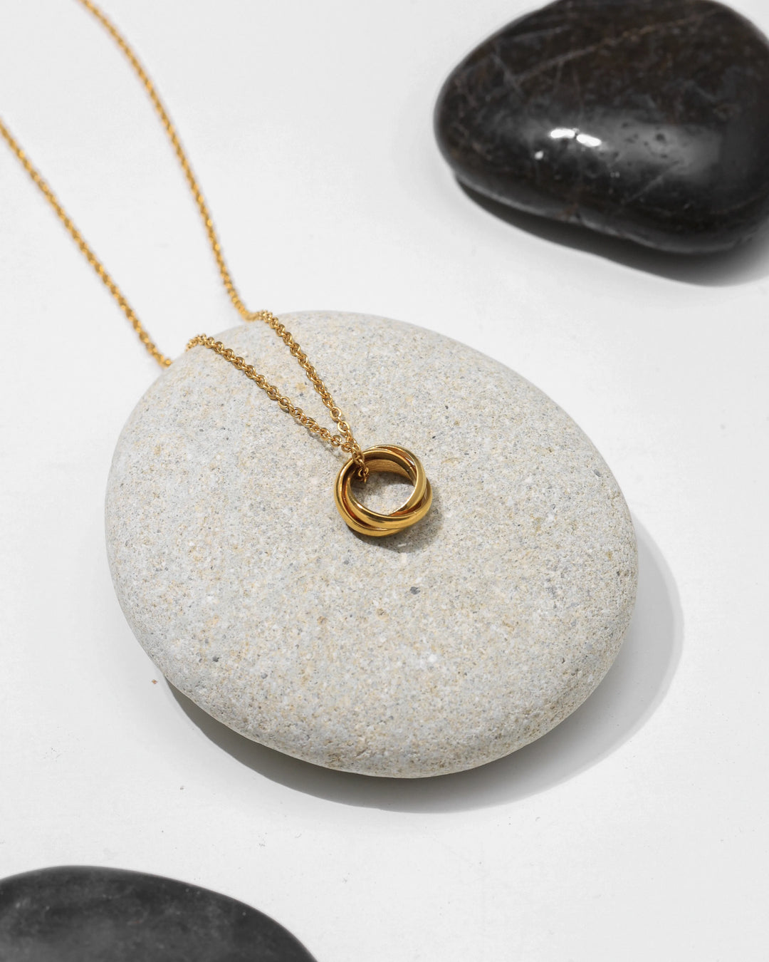 316L triple ring necklace #N125