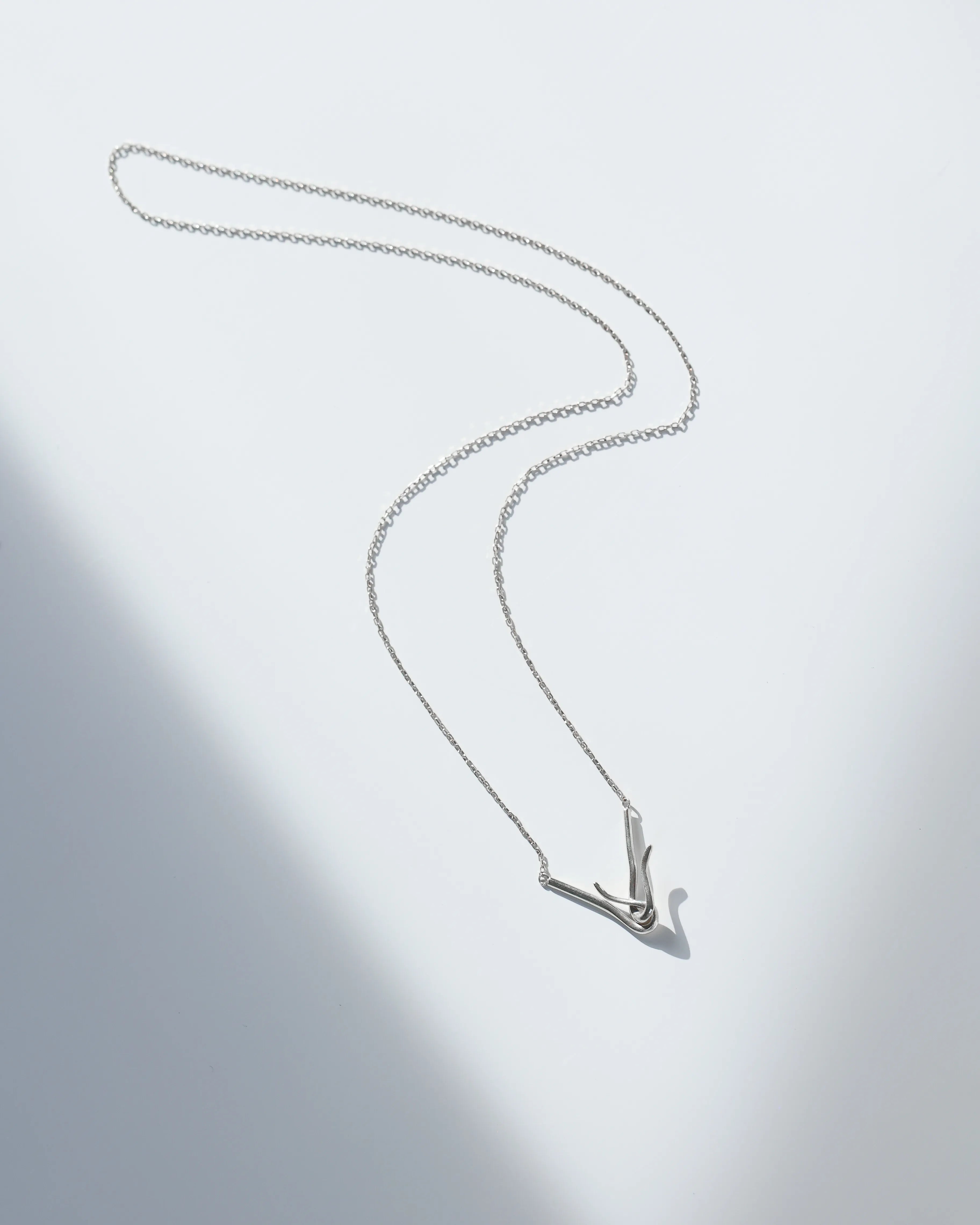 s925 double hook necklace #N128