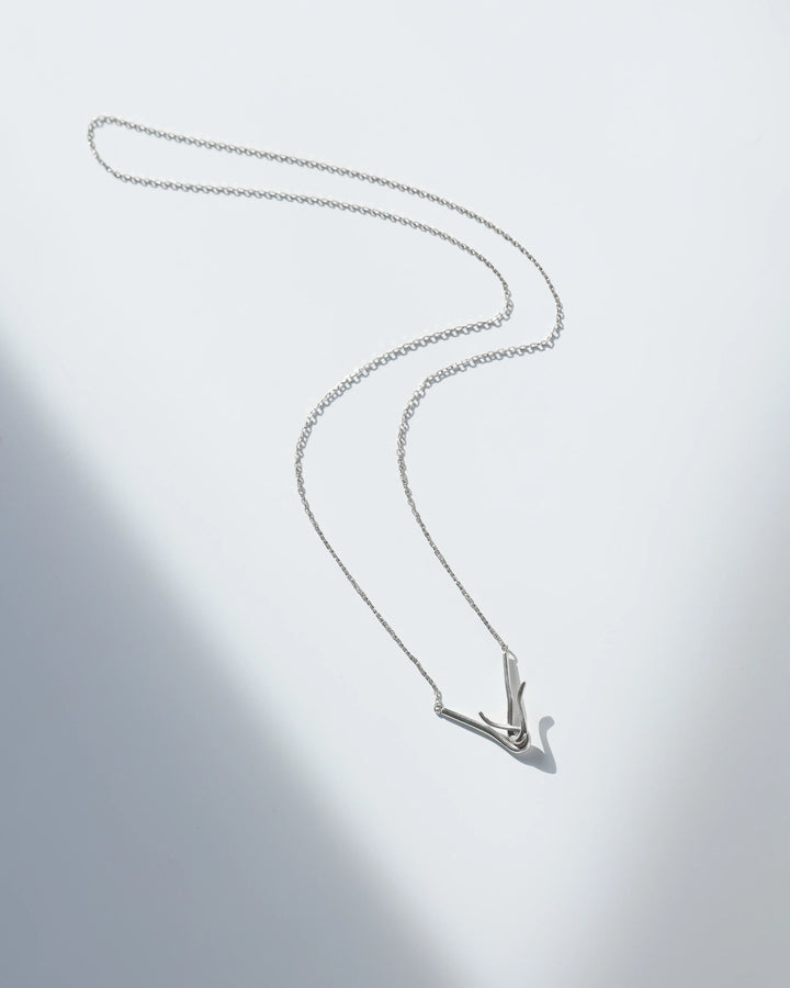 s925 double hook necklace #N128