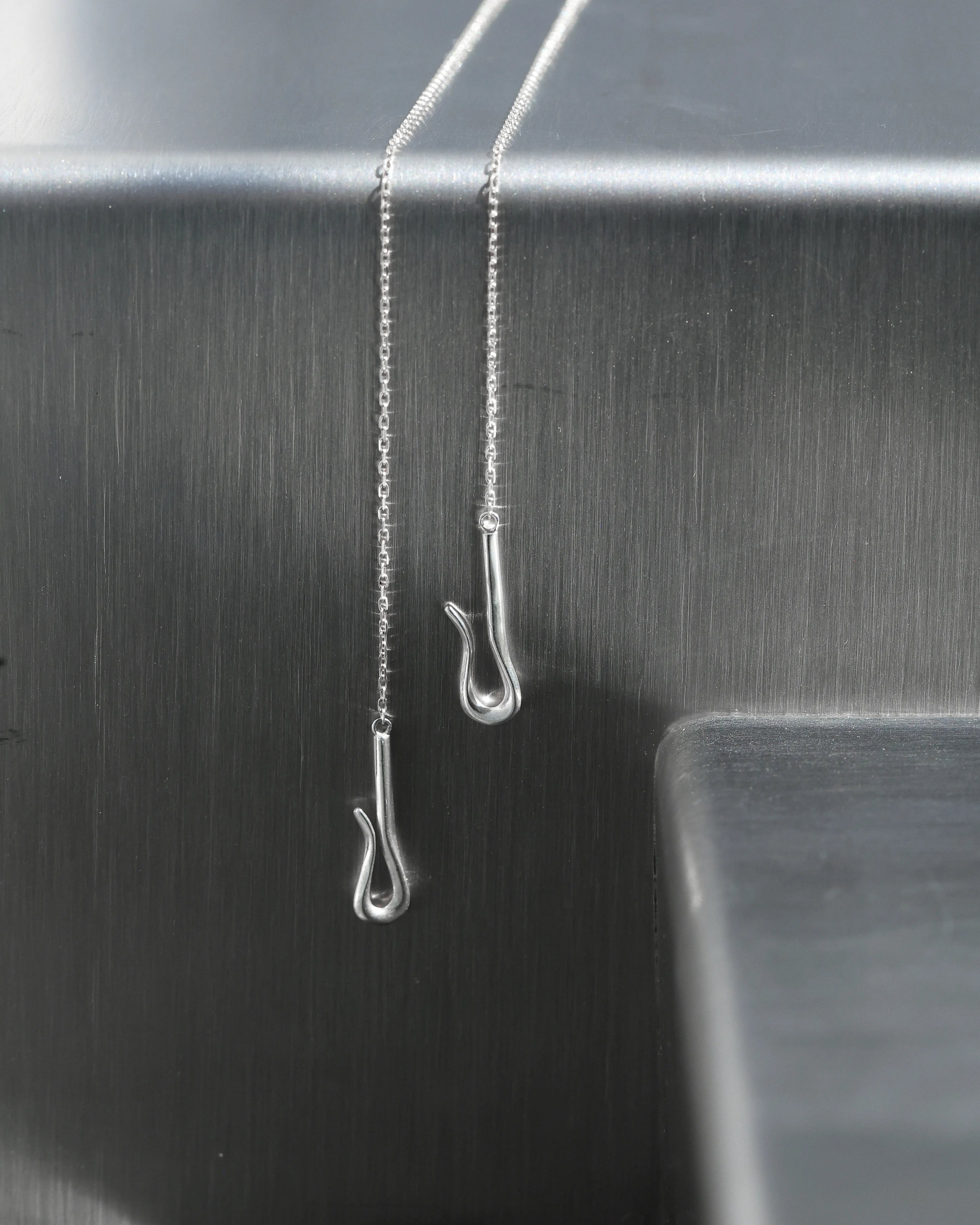 s925 double hook necklace #N128