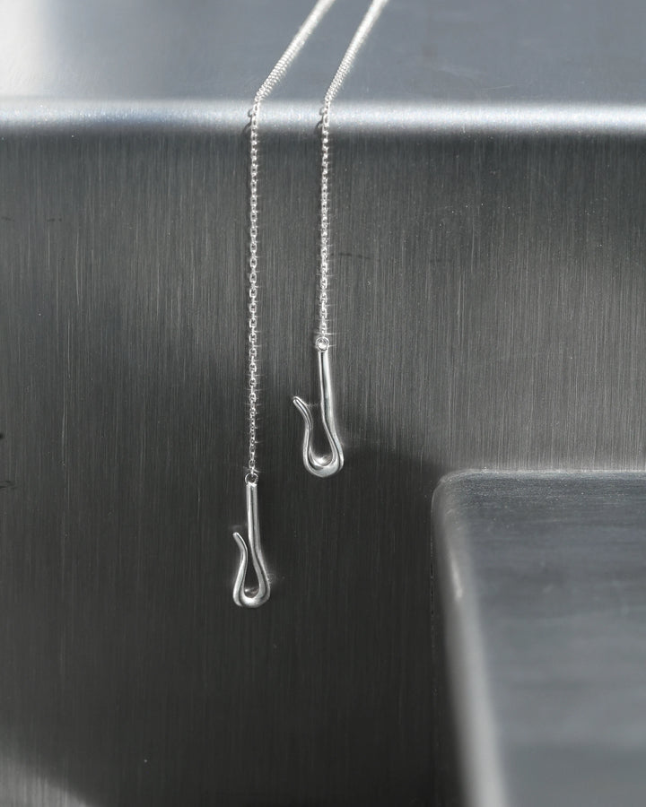 s925 double hook necklace #N128