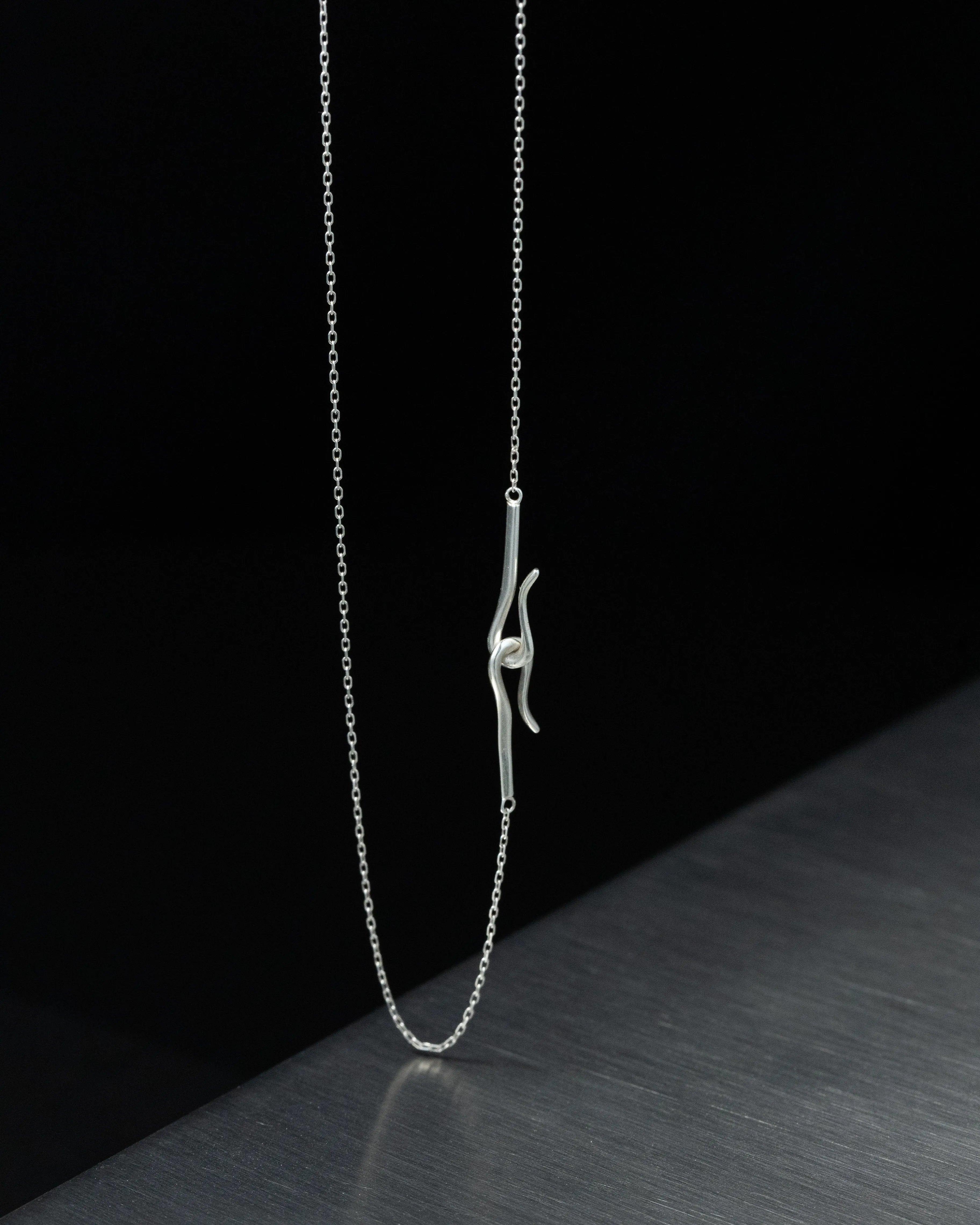 s925 double hook necklace #N128