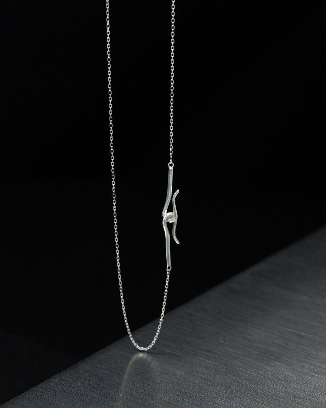 s925 double hook necklace #N128