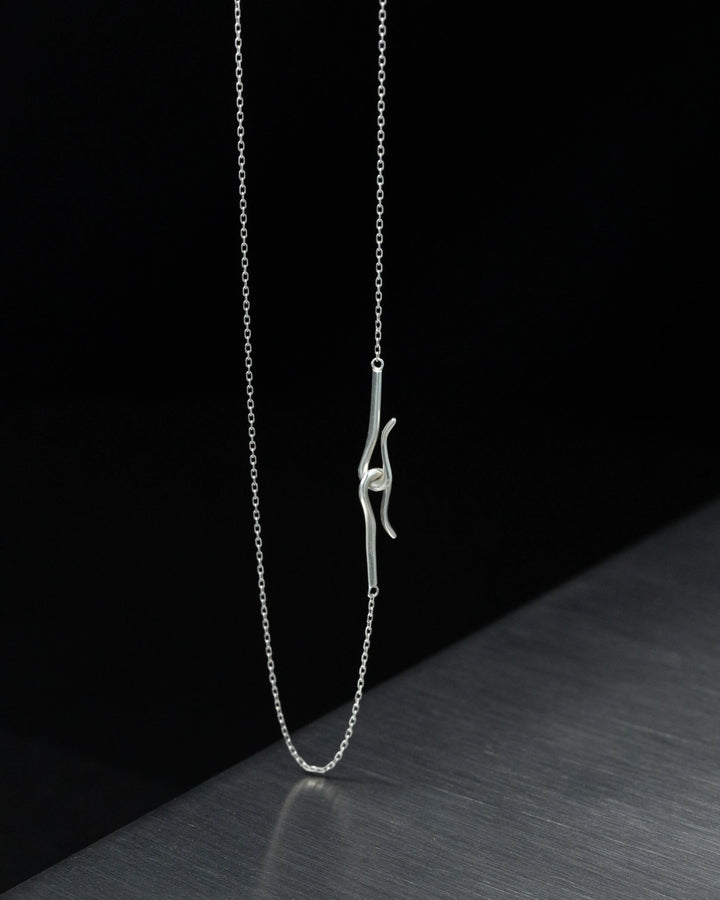 s925 double hook necklace #N128