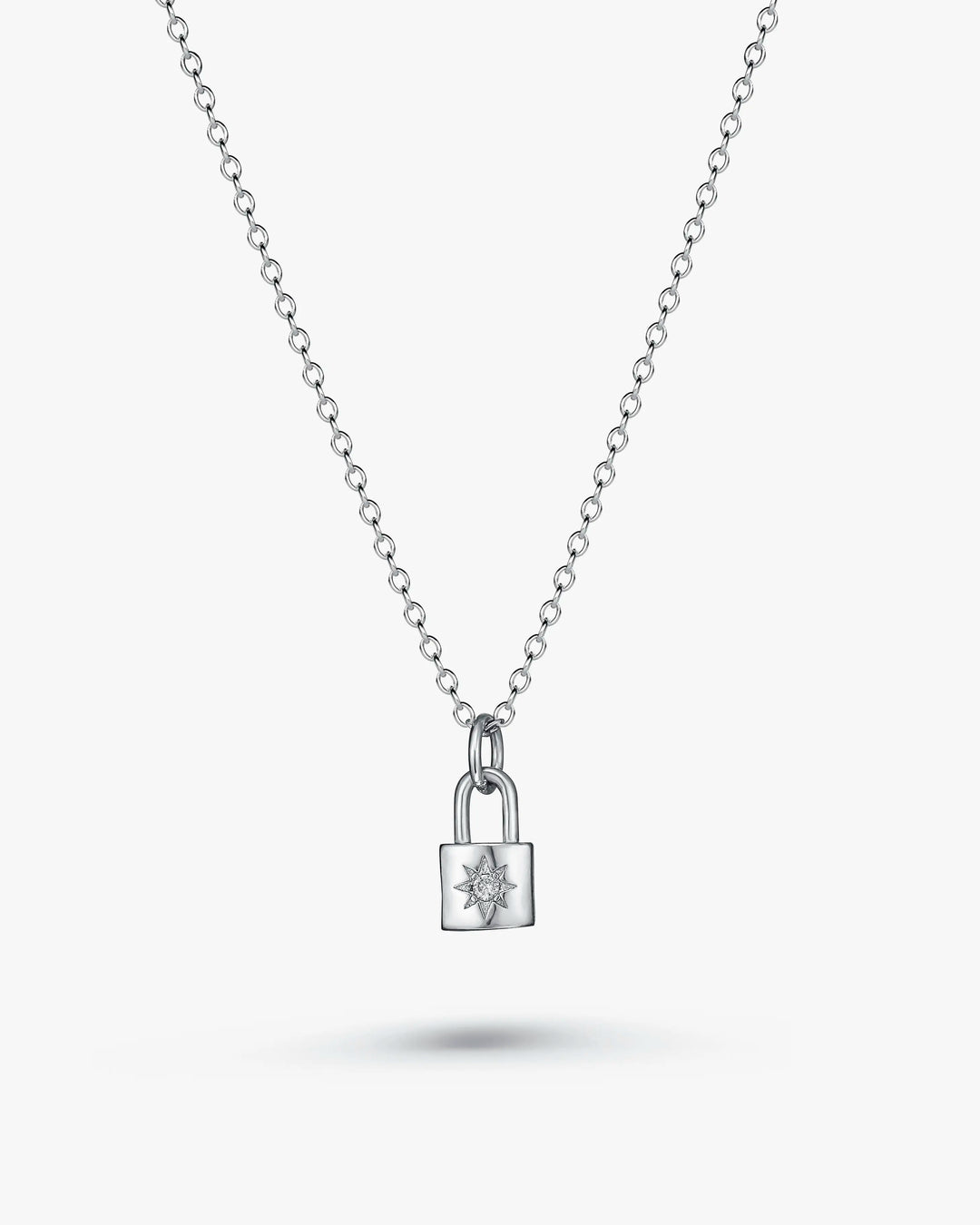 s925 padlock necklace #N18