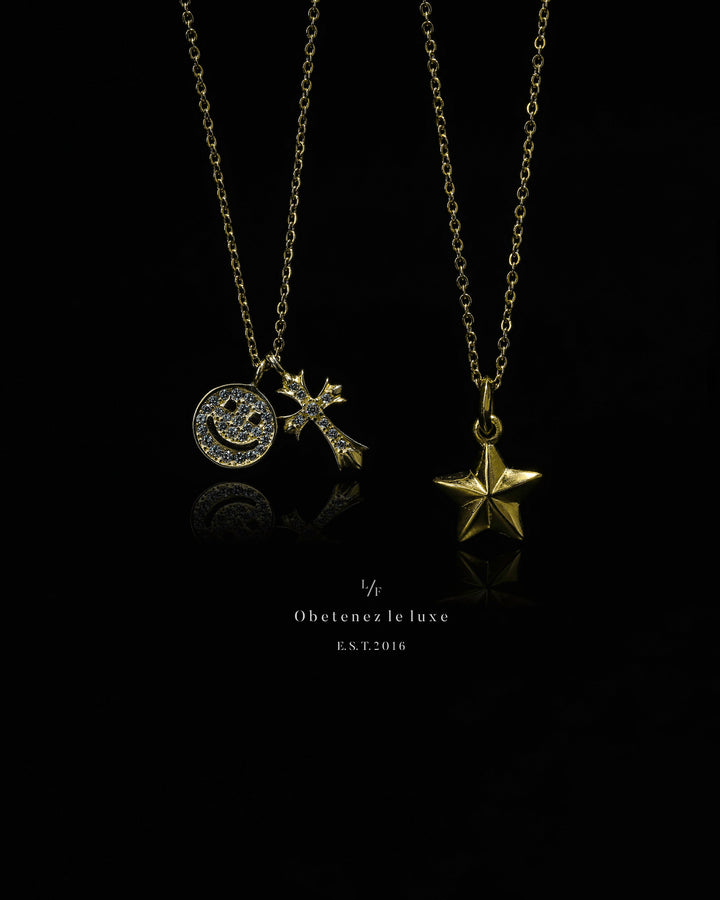 s925 smile&cross necklace #N21