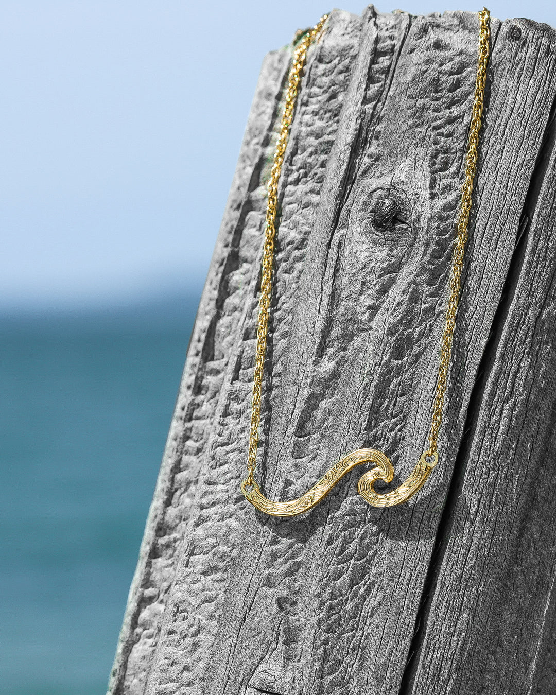 316L hawaiian wave necklace #N27