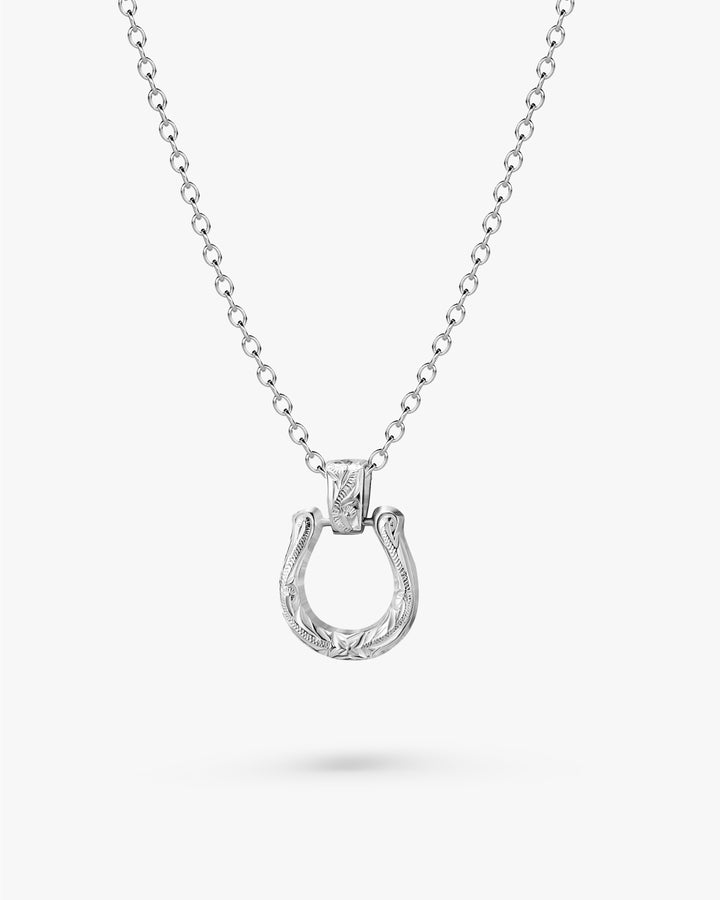 316L hawaiian horseshoe necklace #N28