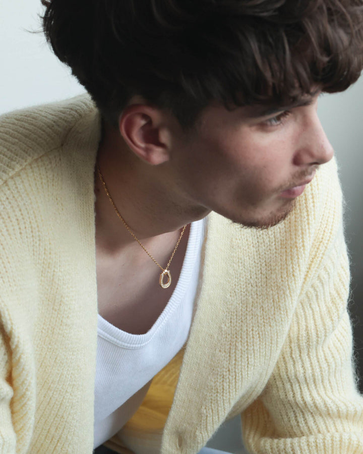 s925 horseshoe necklace #N61