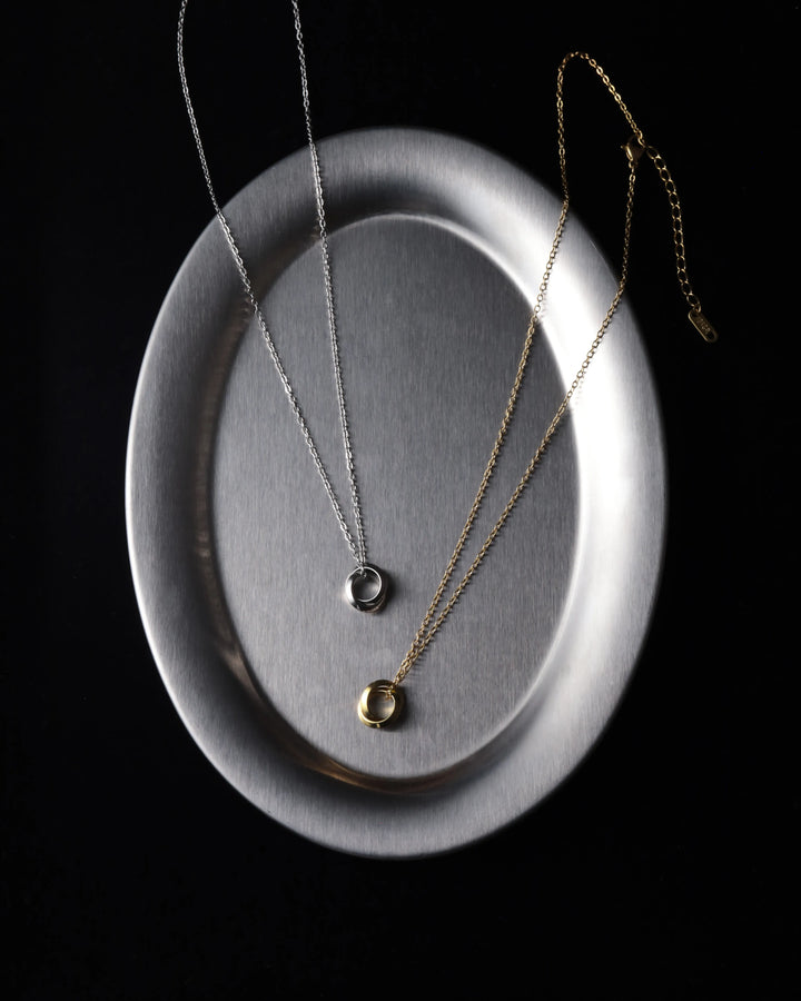 316L double ring necklace #N71