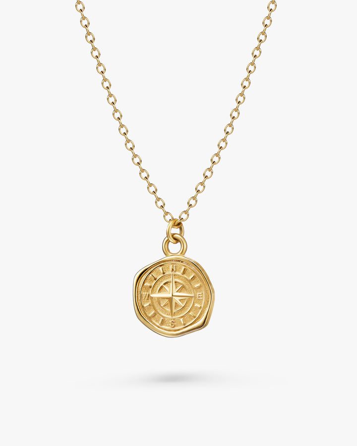 316L compass necklace #N75