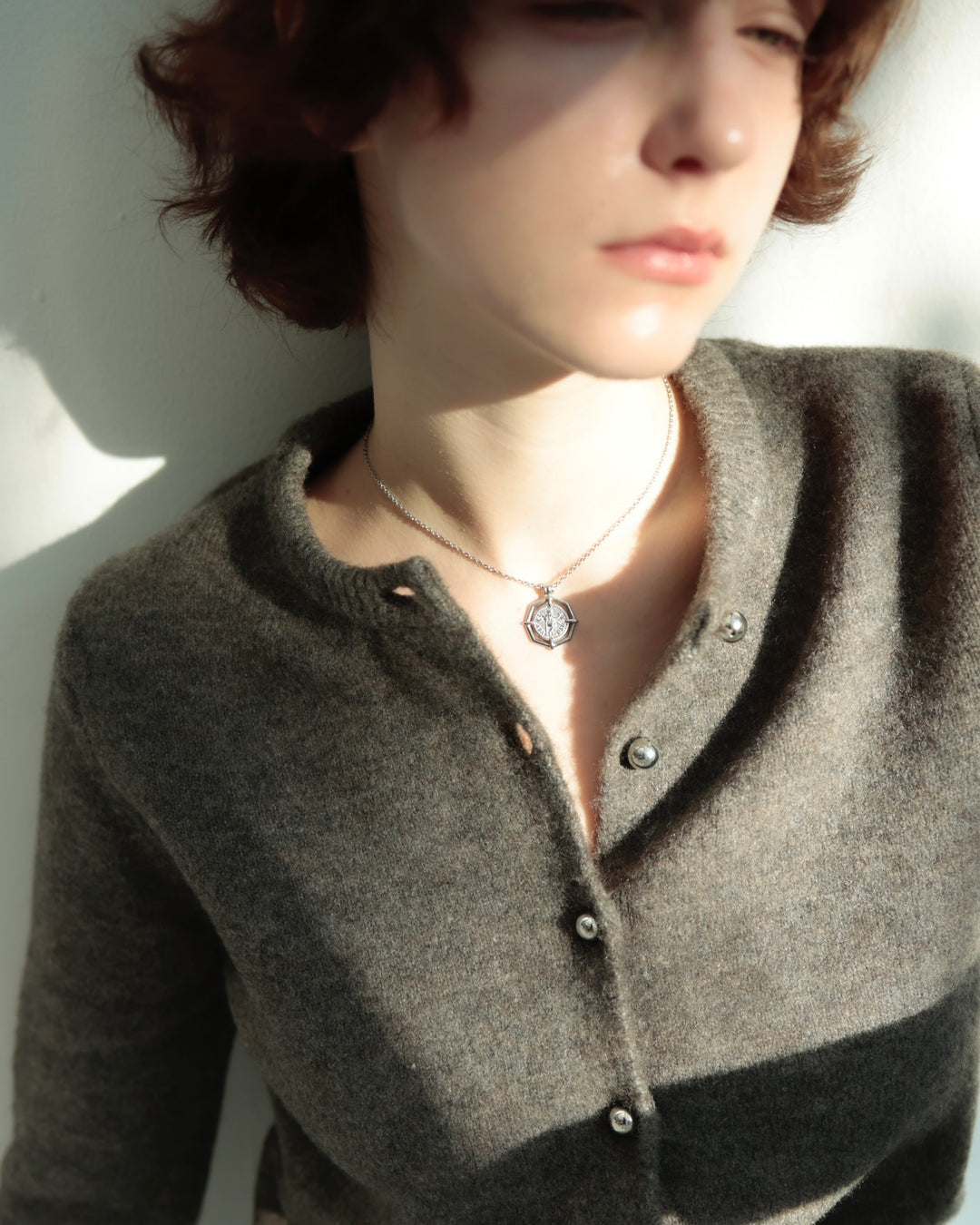 316L frame coin necklace #N78