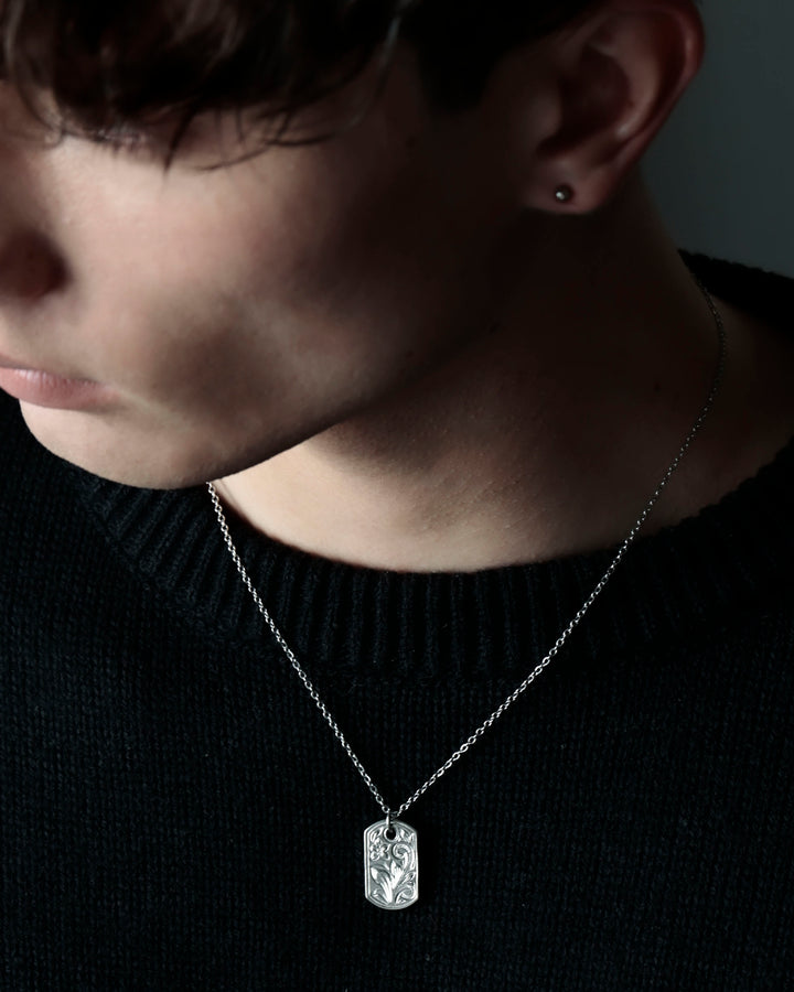 316L hawaiian tag necklace #N84