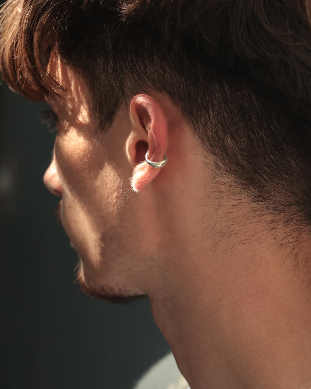 s925 round earcuff #P12
