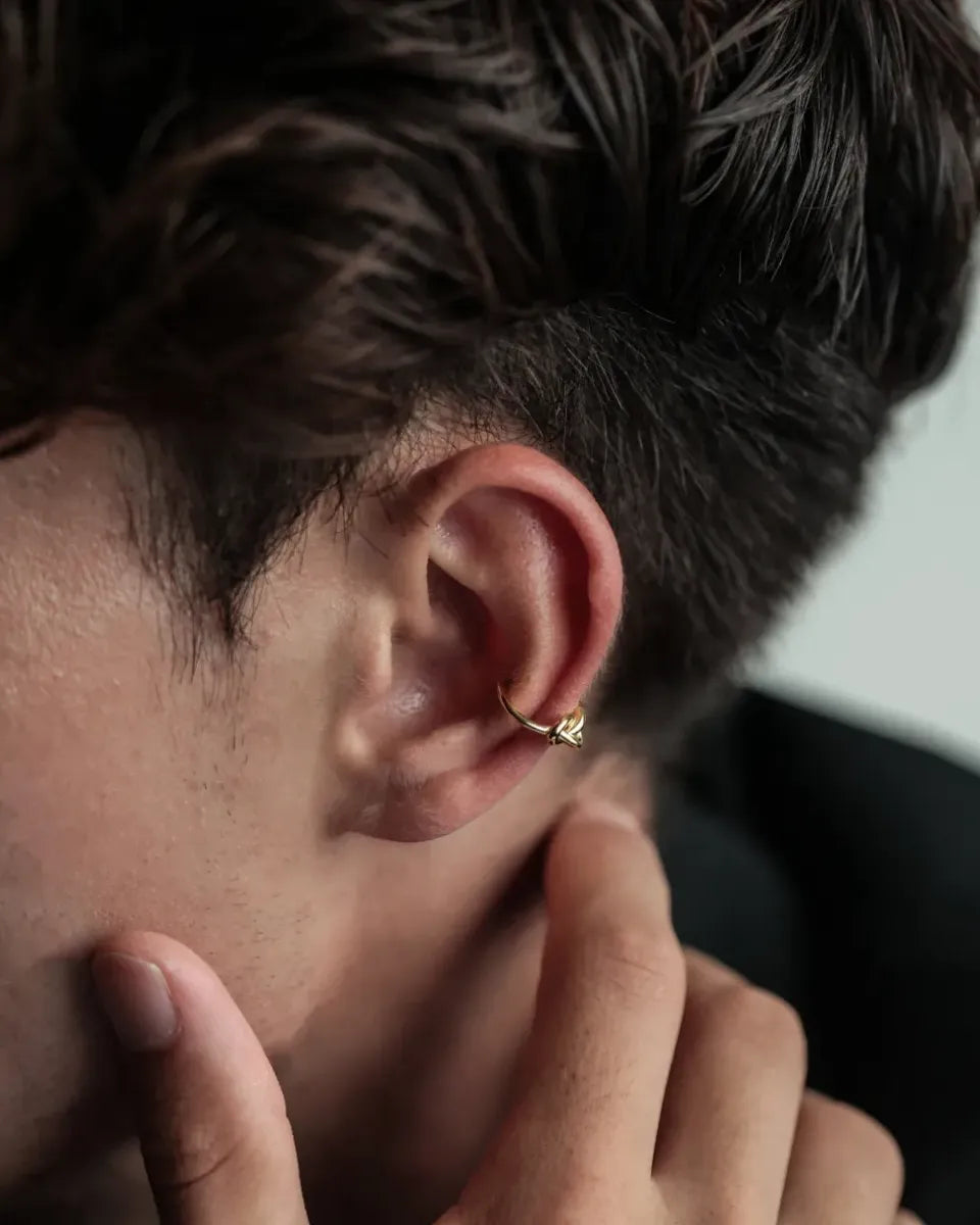 s925 knot earcuff #P13