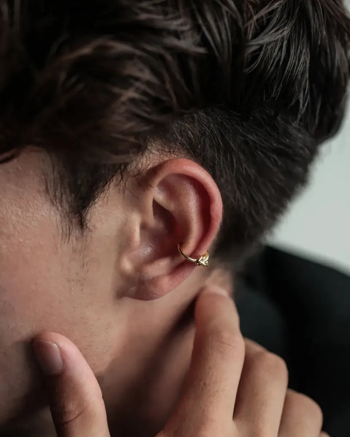 s925 knot earcuff #P13