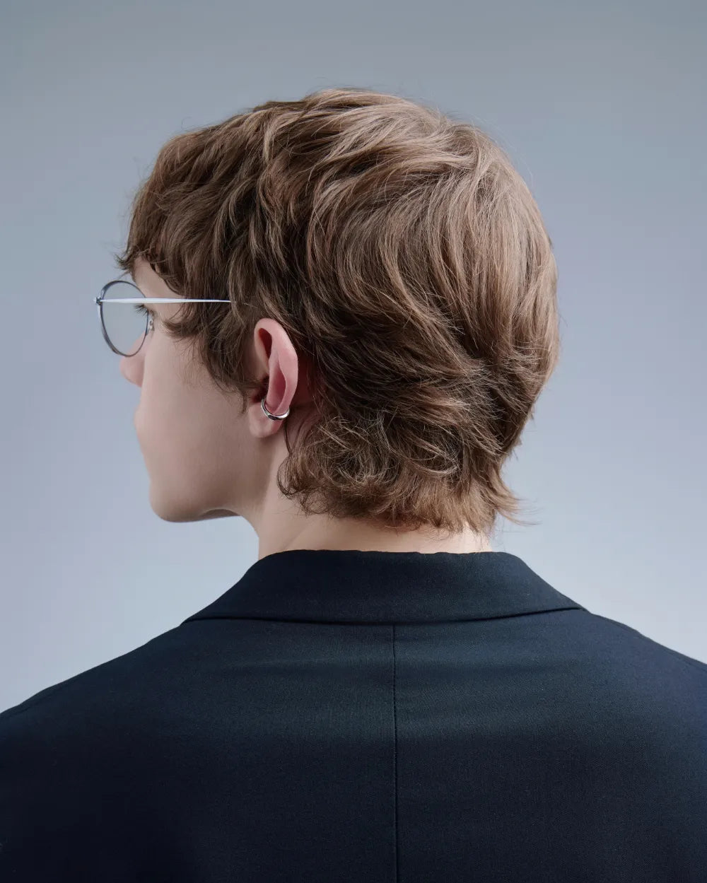 s925 cut earcuff #P28