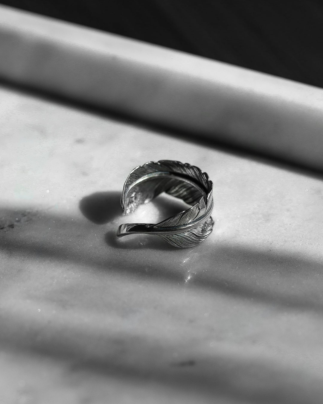 S925 fether ring #R04